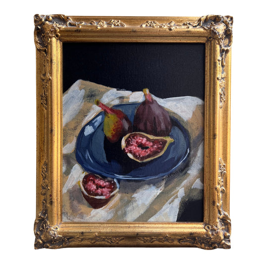 “Still life with figs" Framed Painting