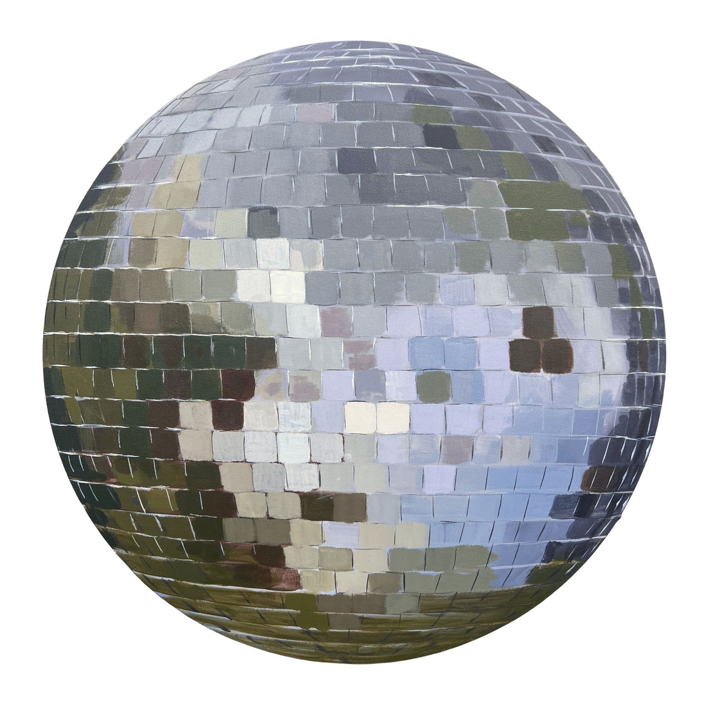 "garden party v" Original Disco Ball Painting
