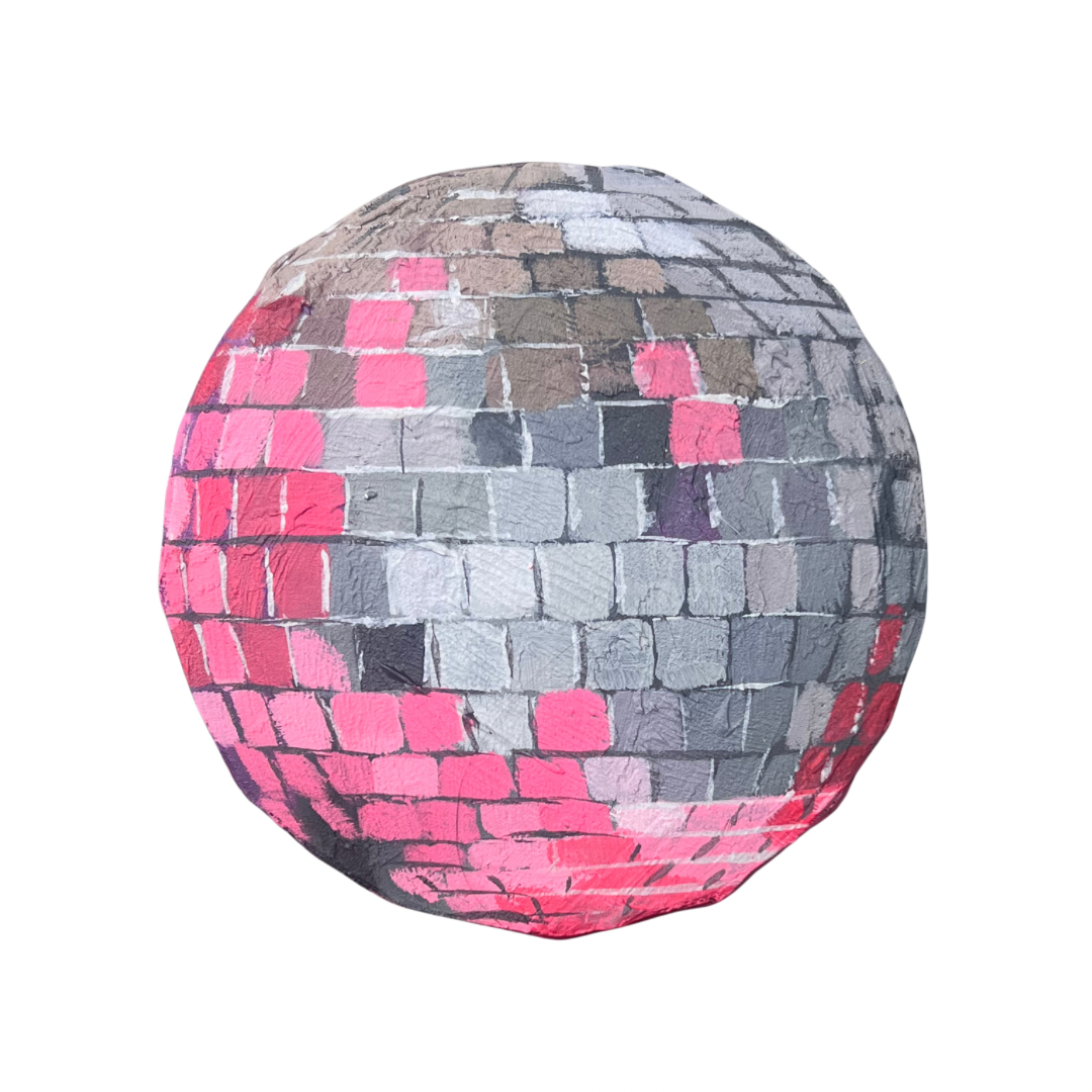 "Neon pinks" Original Disco Ball Painting