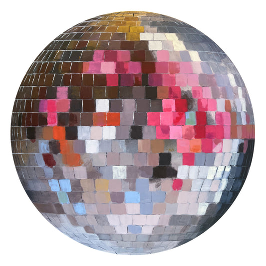 "Palm Springs" Disco Ball Painting Art Print