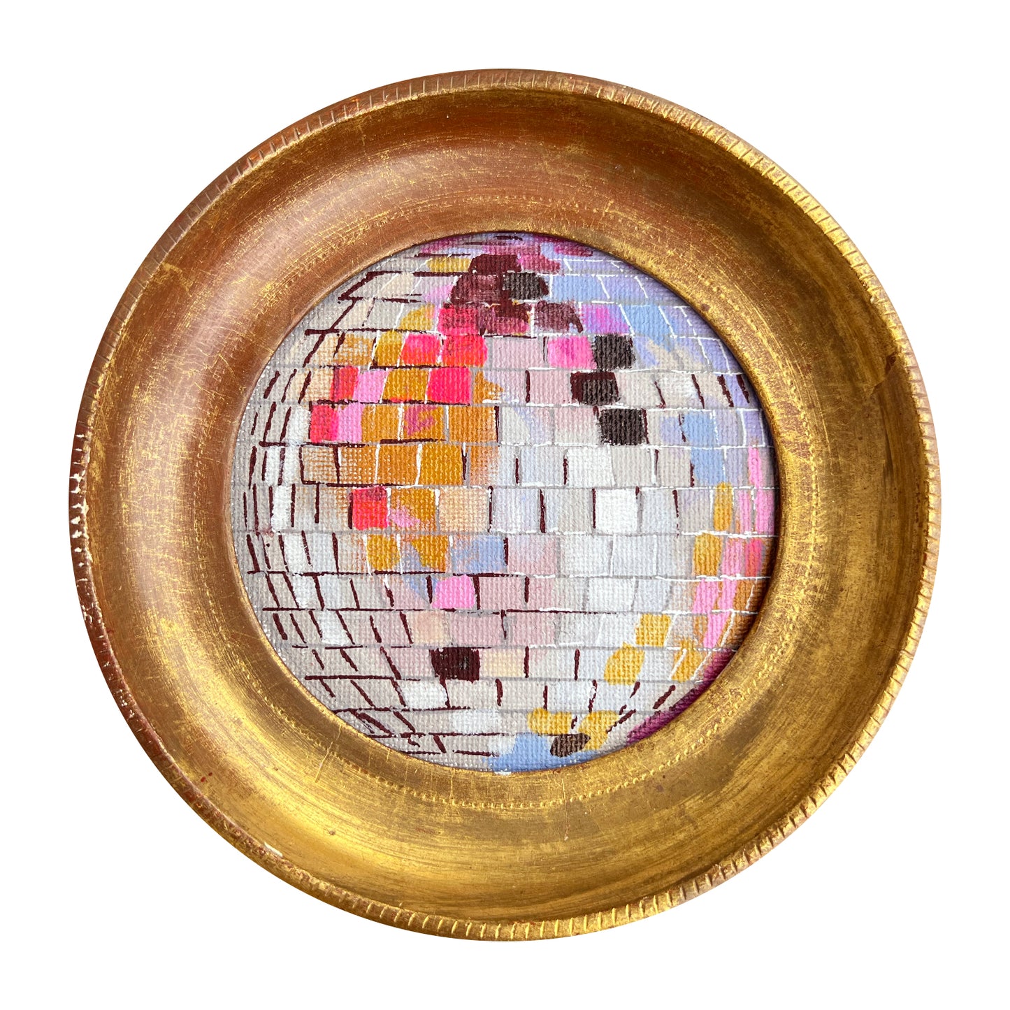 "opale" Framed Original Disco Ball Painting