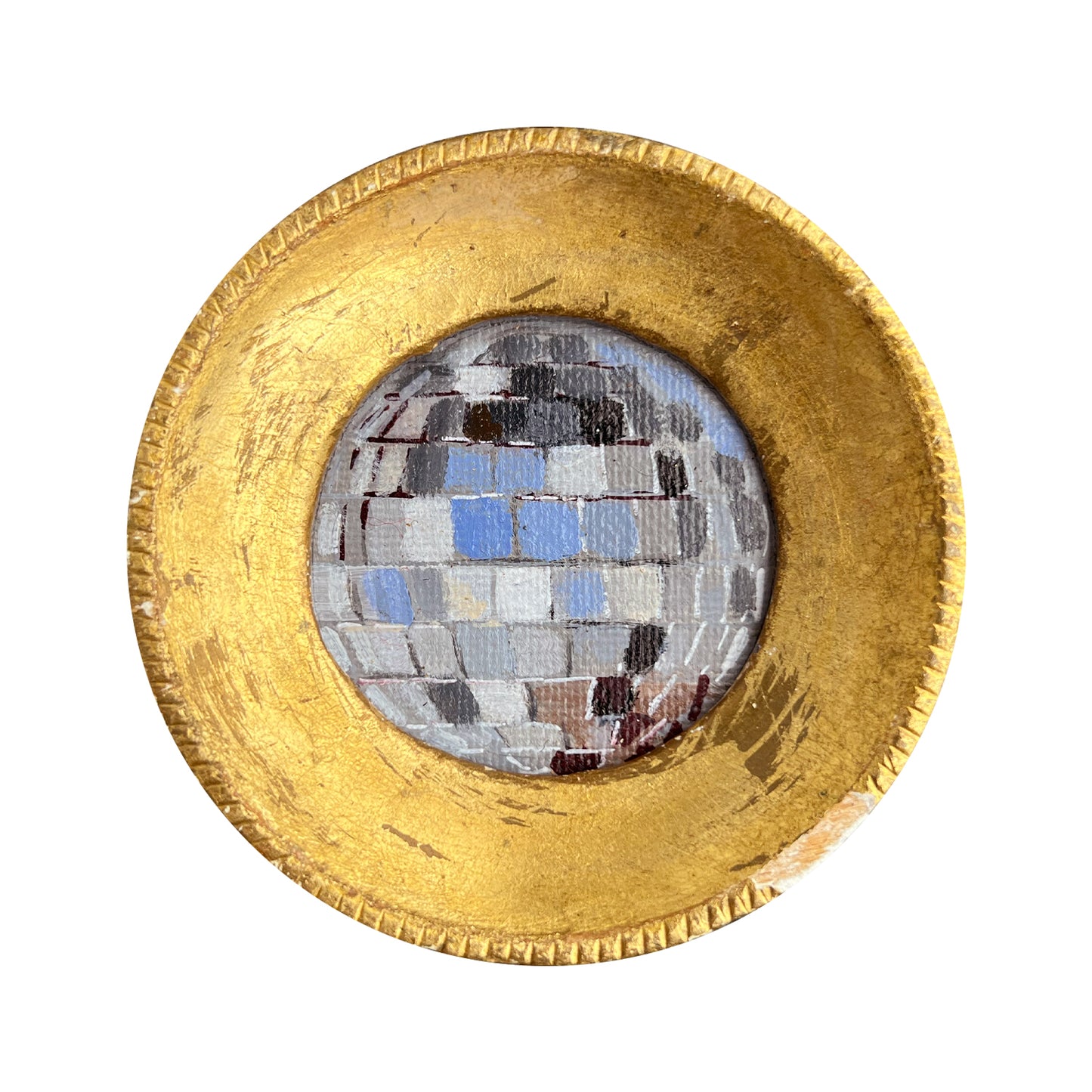 "ragazzo d'oro" Framed Original Disco Ball Painting