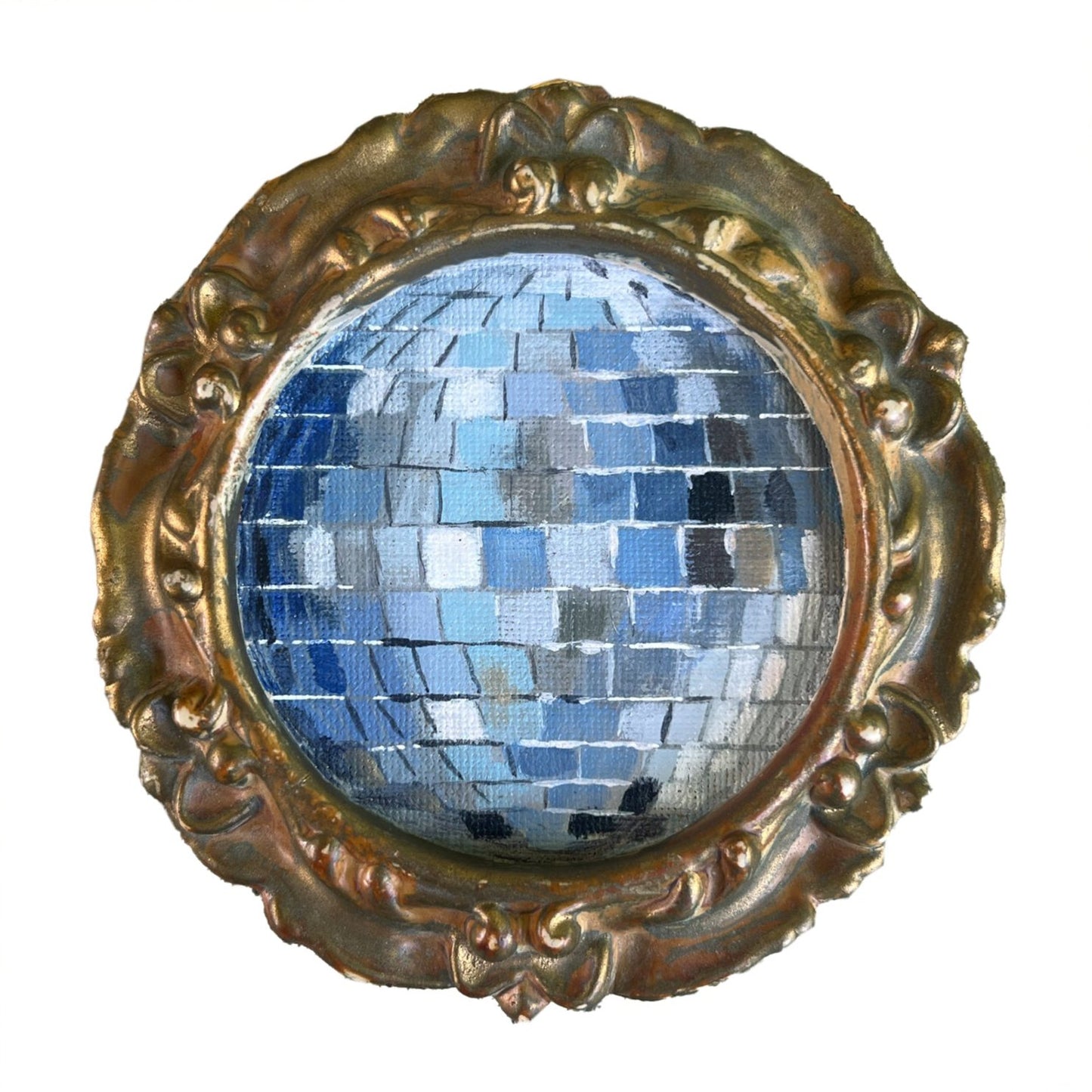 "rinascita" Framed Original Disco Ball Painting