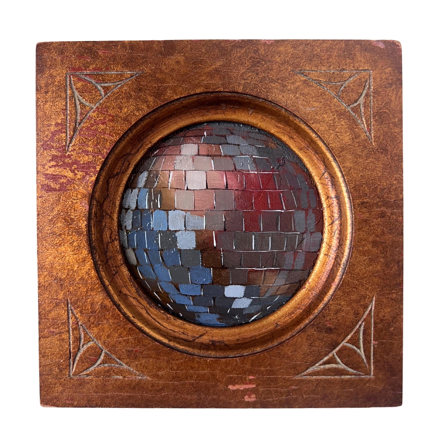 "chiaro di luna" Framed Original Disco Ball Painting