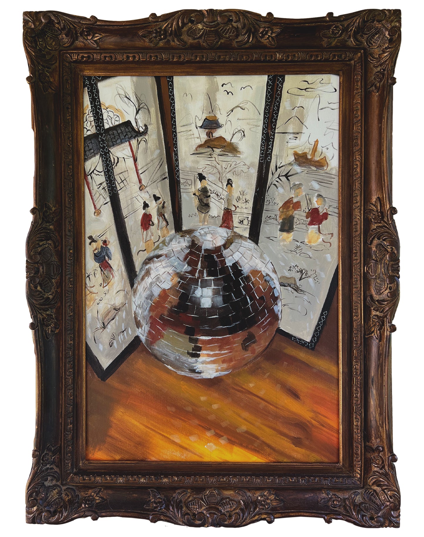 "Cornered" Framed Original Painting