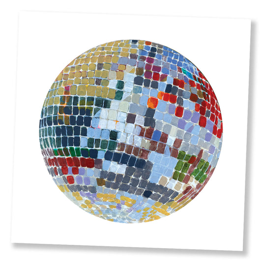 "Cut a Rug" Disco Ball Painting Paper Print