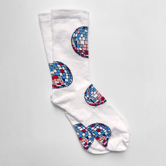 Disco Ball Crew Socks