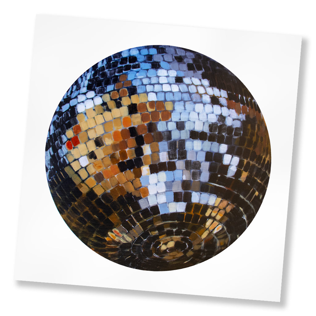 High Shine Disco Ball Painting Paper Print – Ashley Treece