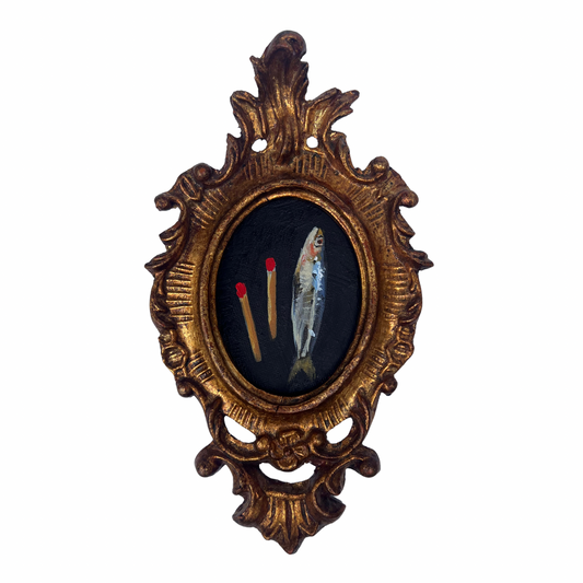 “Momento mori VI" Framed Miniature Painting