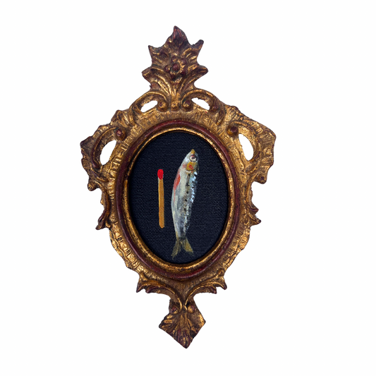 “Momento mori V" Framed Miniature Painting