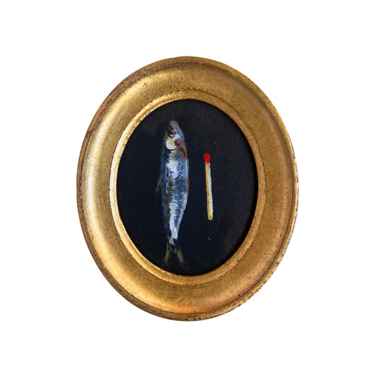 “Momento mori IX" Framed Miniature Painting