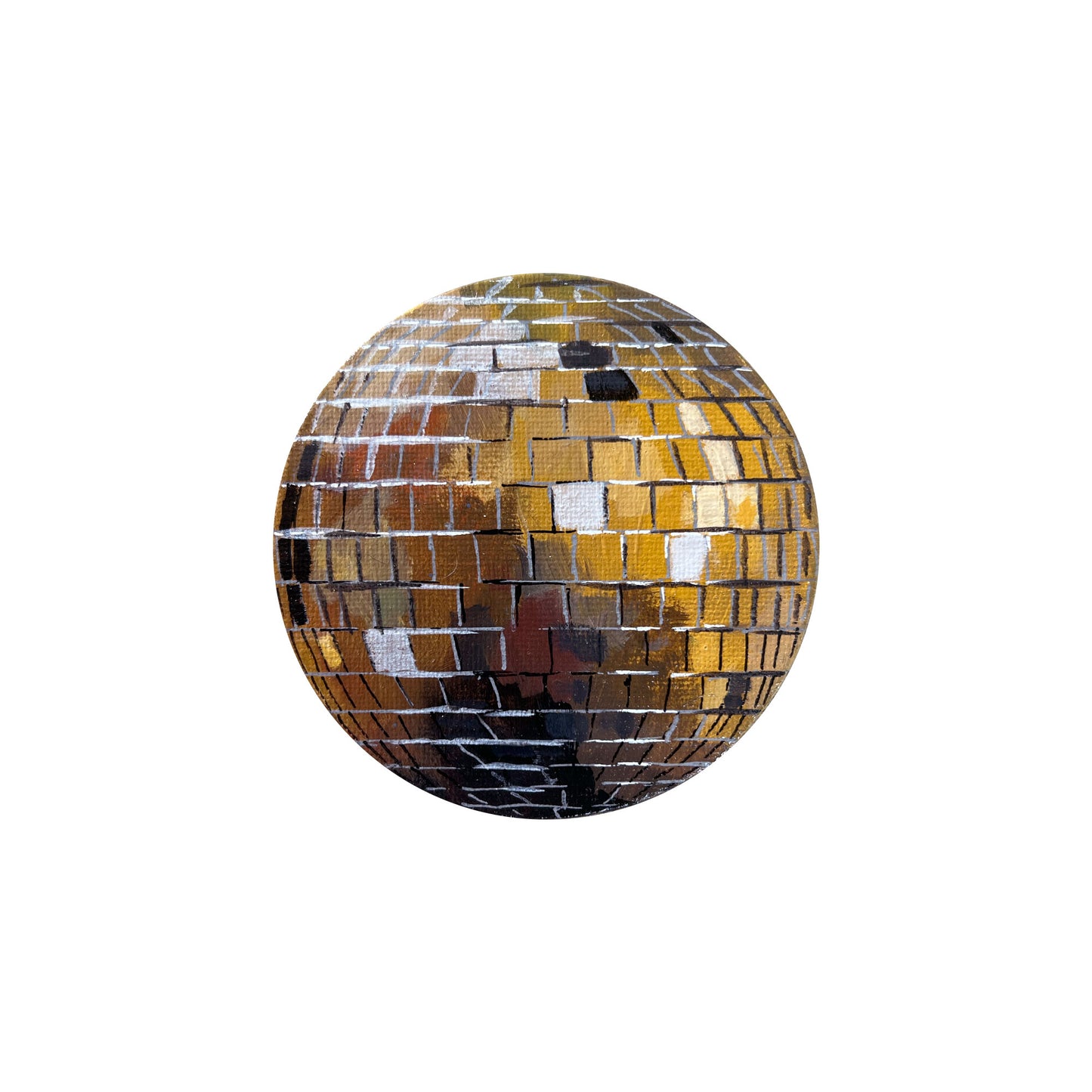 "Gilded II" Original Disco Ball Painting