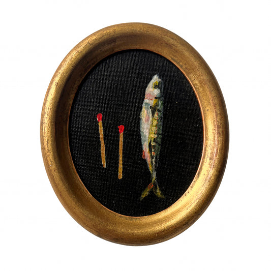 “Momento mori VII" Framed Miniature Painting