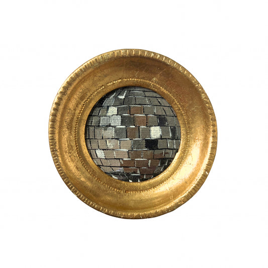 "fumare II" Framed Original Disco Ball Painting