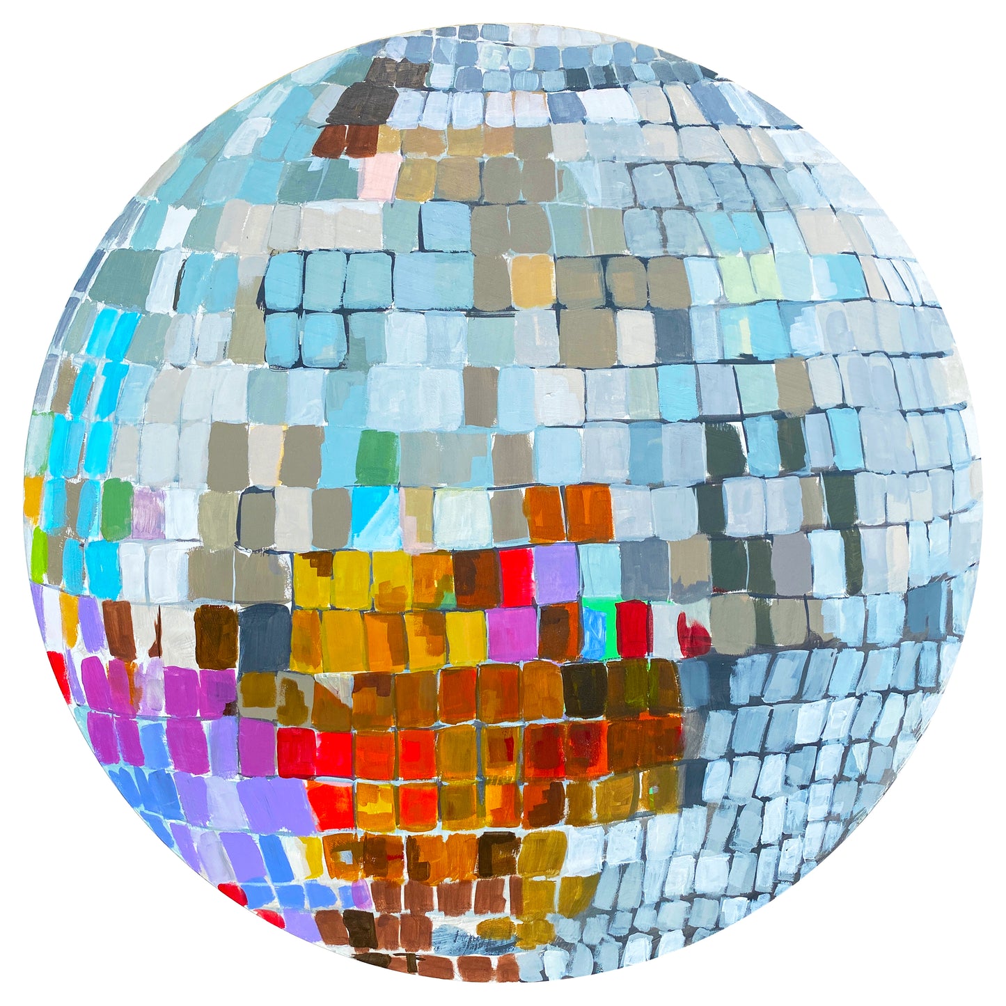 "Life of the Party" Disco Ball Painting Canvas Print