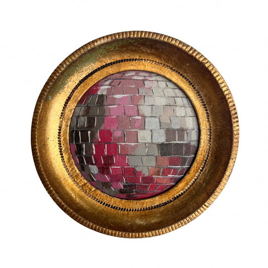 "mazzetto II" Framed Original Disco Ball Painting