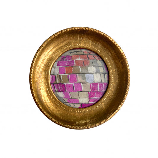 "cremisi" Framed Original Disco Ball Painting