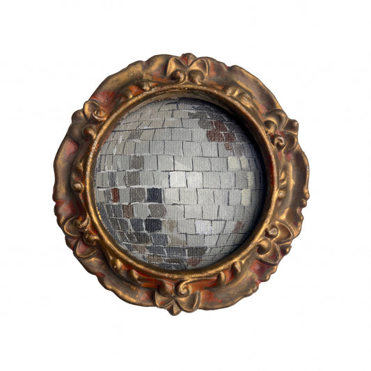 “fumoso II” Framed Original Disco Ball Painting