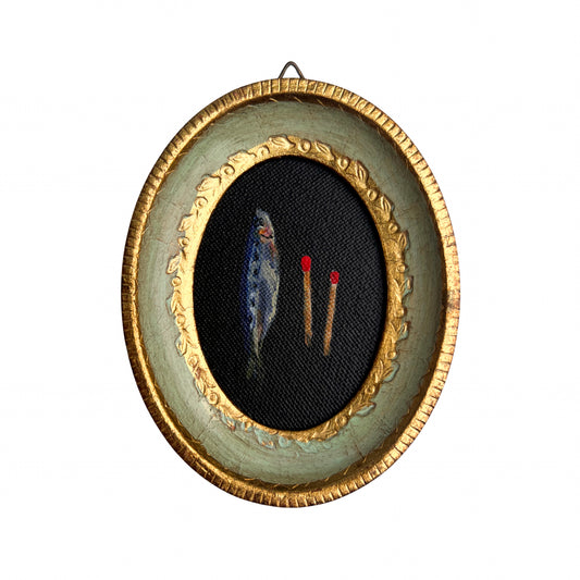 “Momento mori V" Framed Miniature Painting