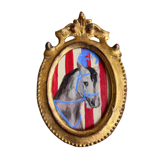 “Show pony II" Framed Miniature Painting