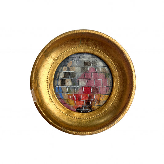 "anima della festa II" Framed Original Disco Ball Painting