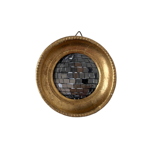 "fumare II" Framed Original Disco Ball Painting