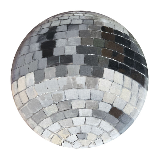 Achromatic-o II 16" Original Disco Ball Painting