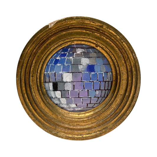 "Blu viola" Framed Original Disco Ball Painting