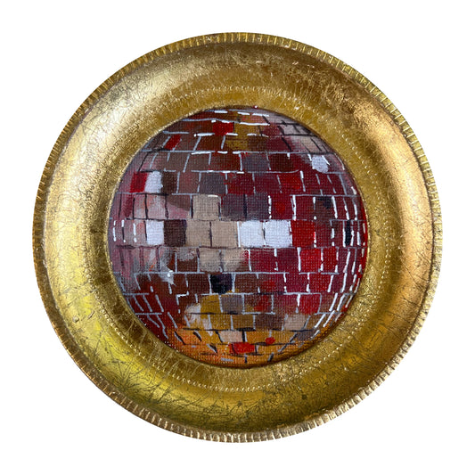 "casa del ranch" Framed Original Disco Ball Painting
