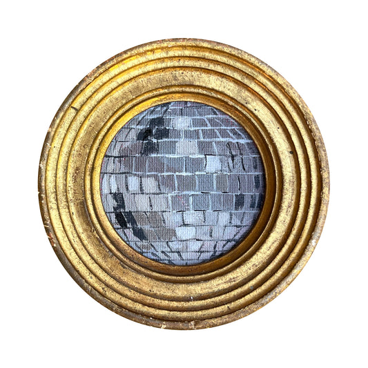"Acromatica" Framed Original Disco Ball Painting