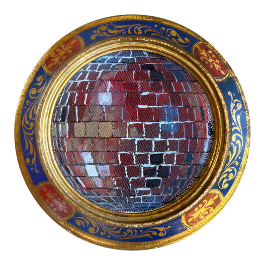 "Rinascimento" Framed Original Disco Ball Painting