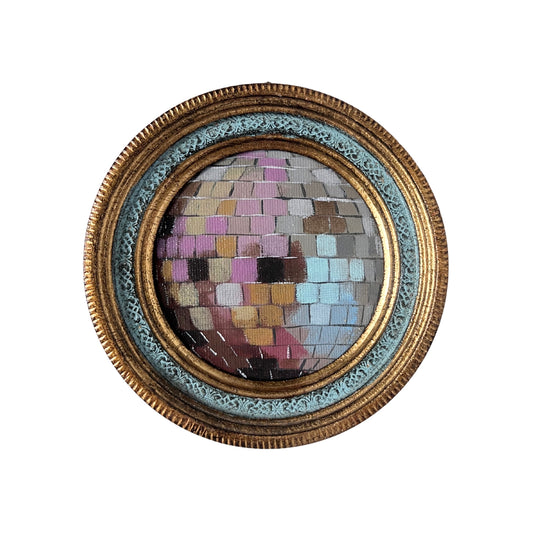 “opale II” Framed Original Disco Ball Painting