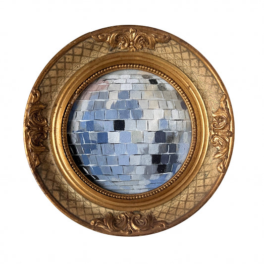 "sfumato II" Framed Original Disco Ball Painting