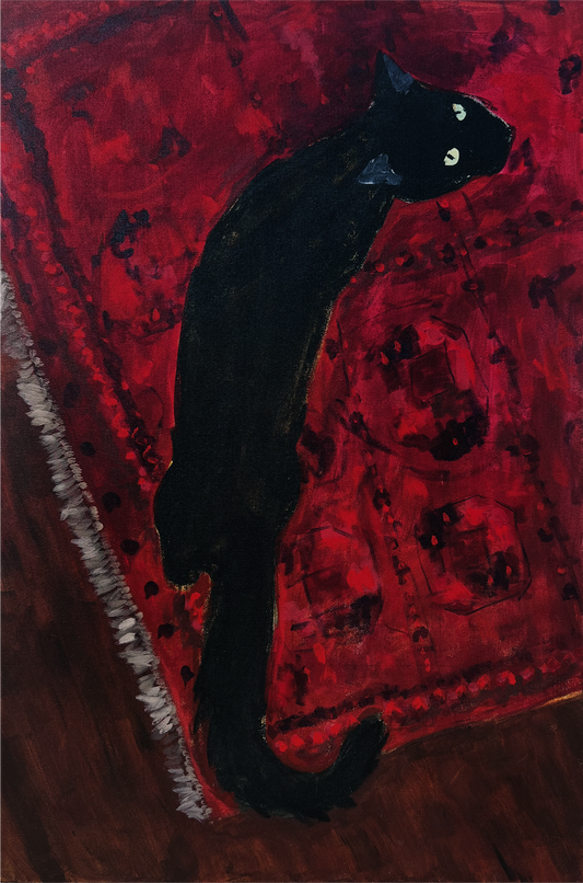 "black cat" Original Painting