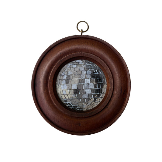 "carbone di ciliegio” Framed Original Disco Ball Painting
