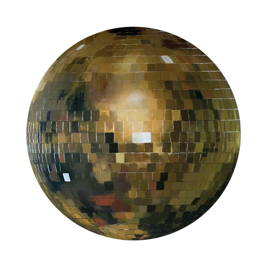 "Gilded" Disco Ball Painting Canvas Print