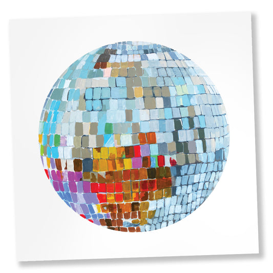 "Life of the Party Print" Disco Ball Painting Paper Art Print