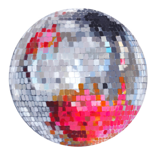 "Pink Lady" Disco Ball Painting Canvas Print
