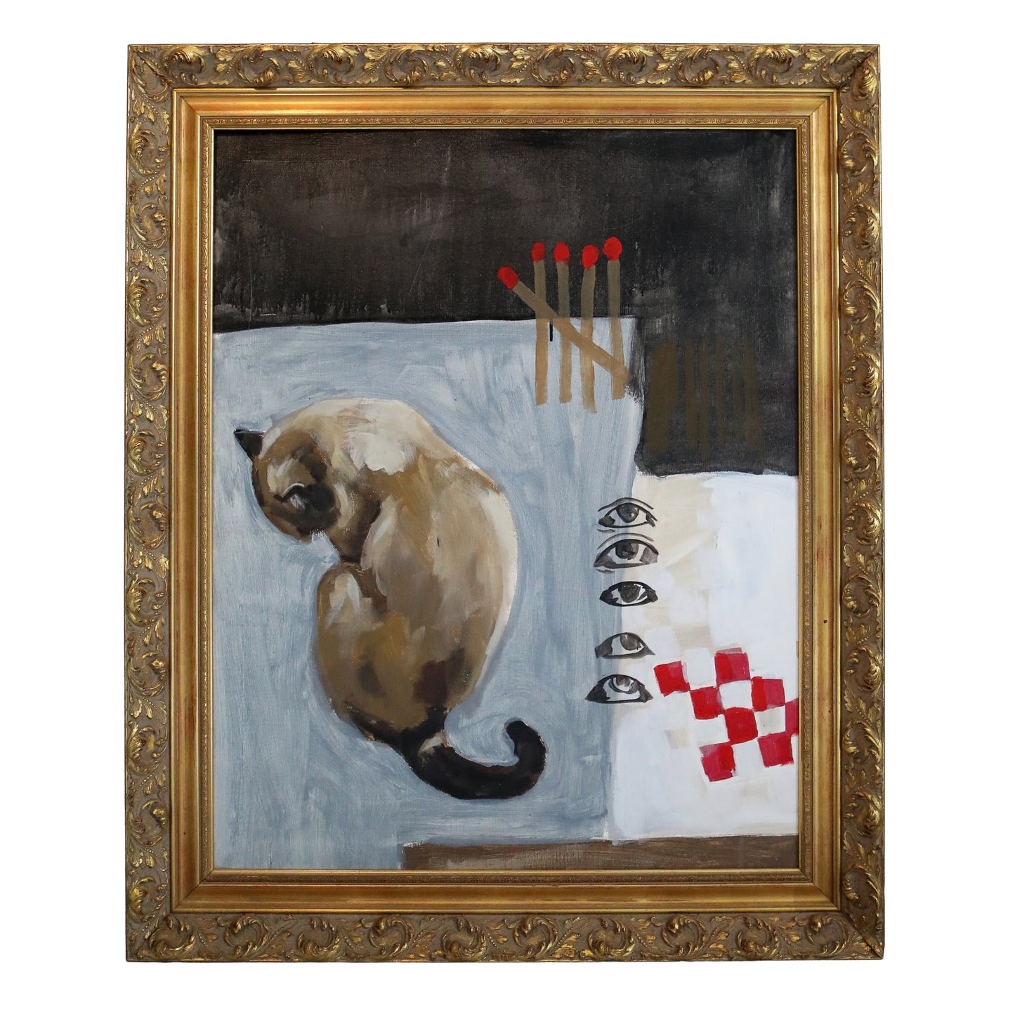 "spent (with Quincy)" Framed Original Painting