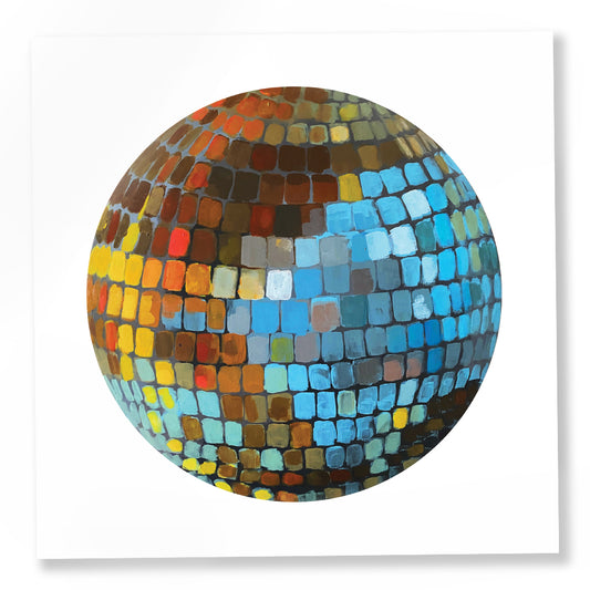 "Spinner" Disco Ball Painting Paper Print