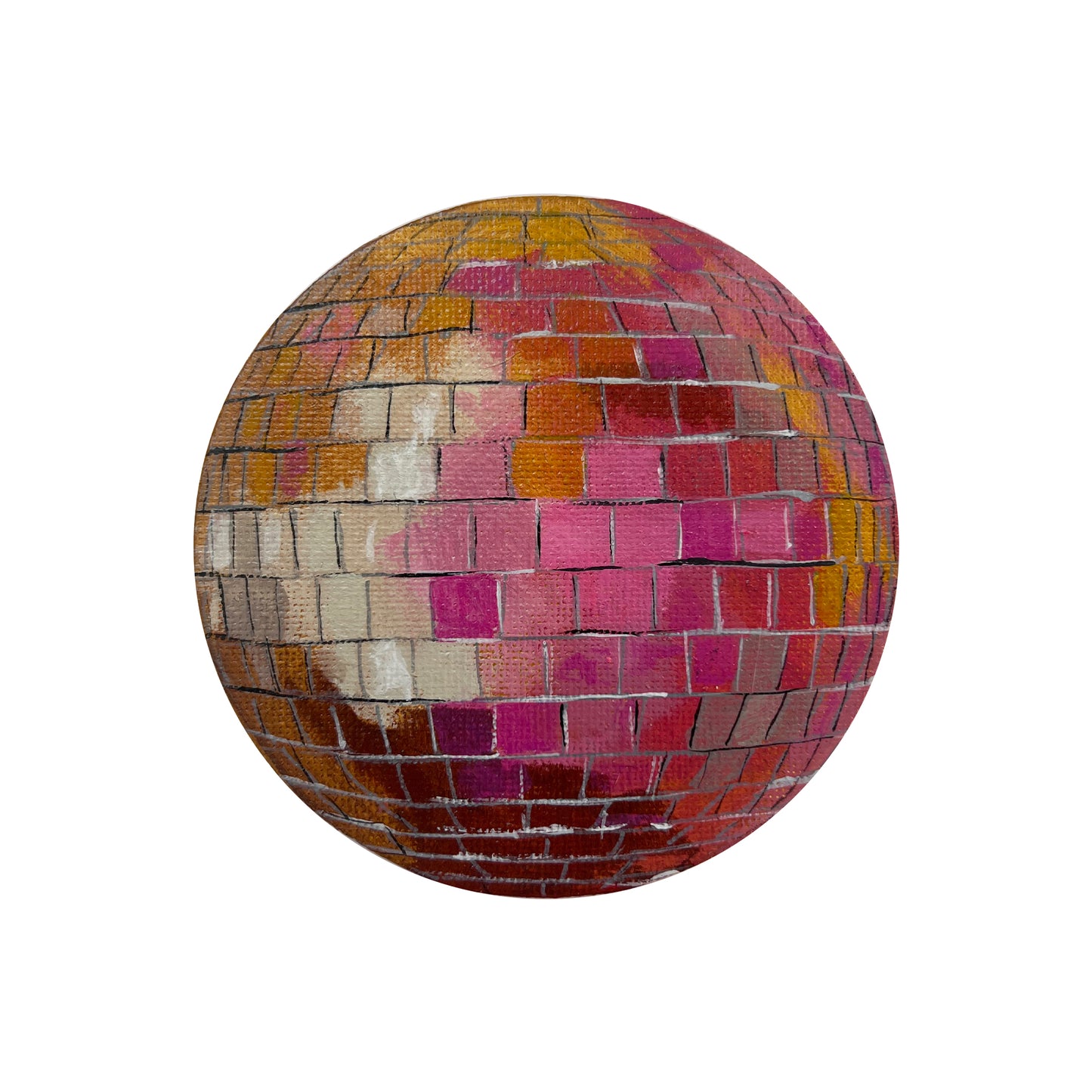 "valentino II" Original Disco Ball Painting